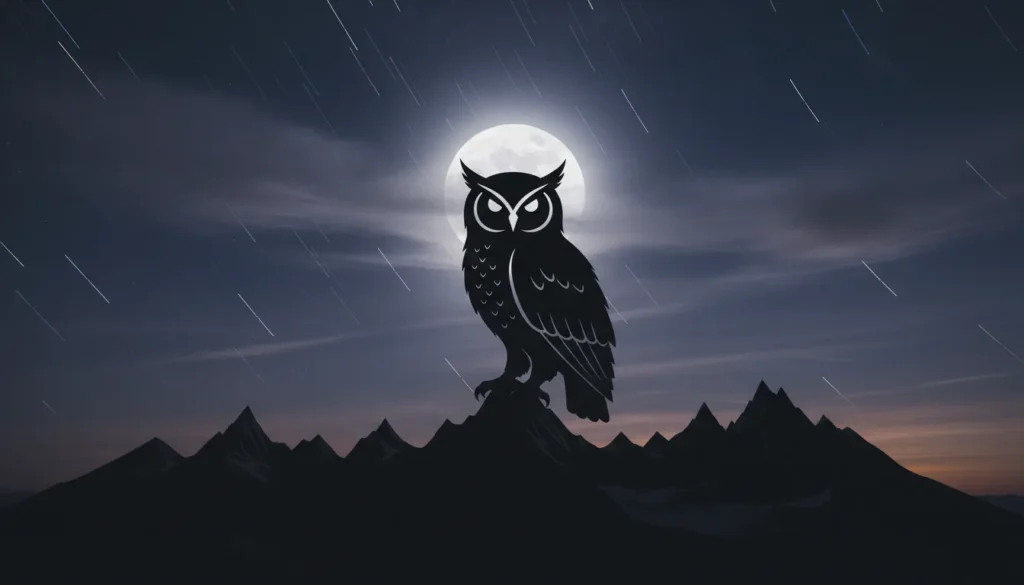 Owl symbolism connected to shadow self and personal transformation.