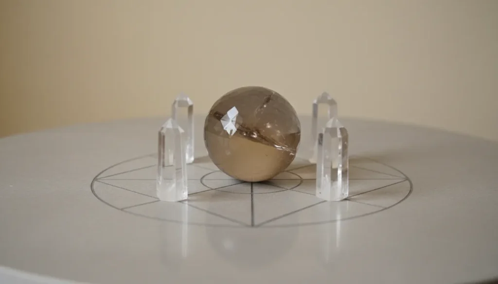 Simple crystal grid used to support focus and structured reflection.